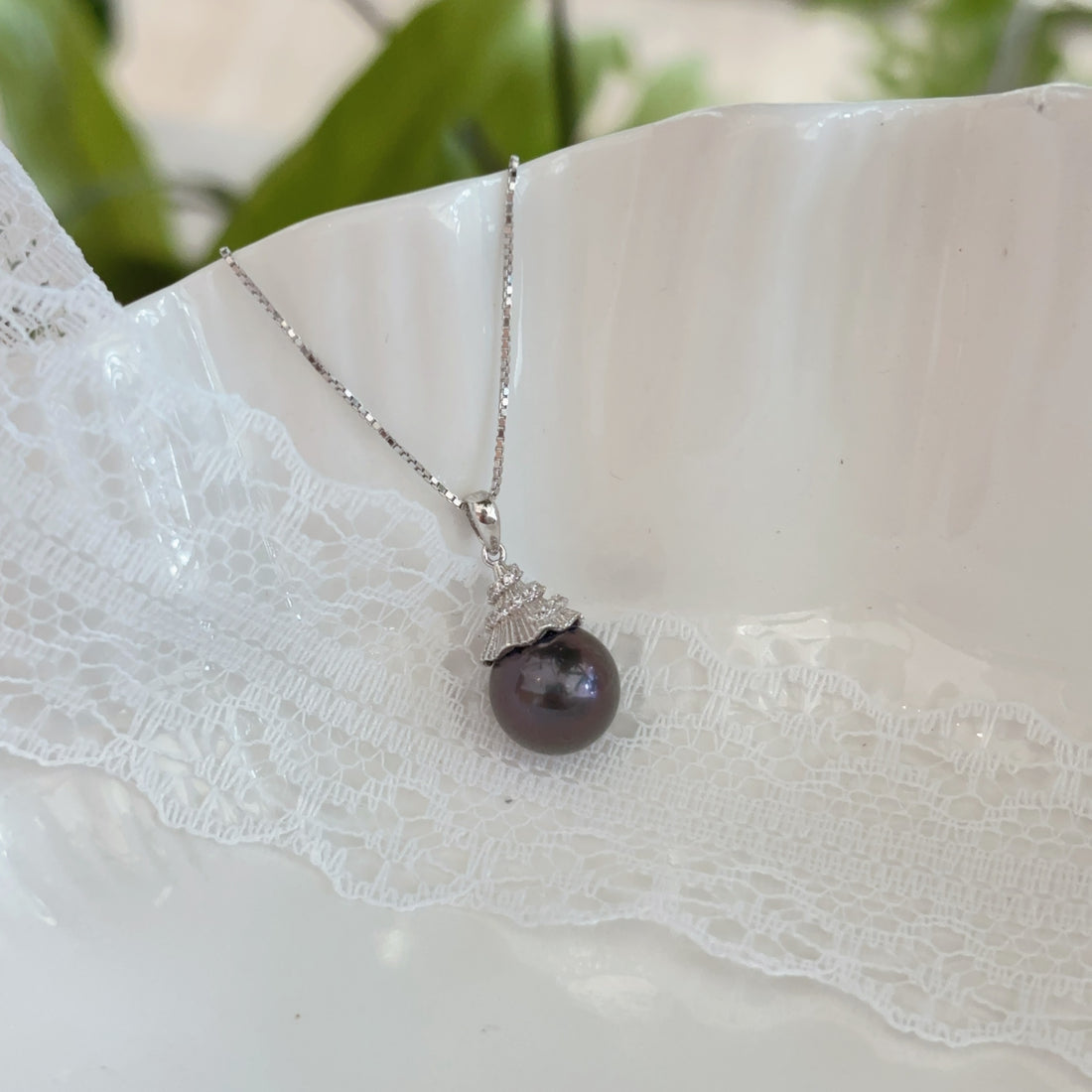 【現貨】925銀+大溪地珍珠吊墜9.6mm【ST304】