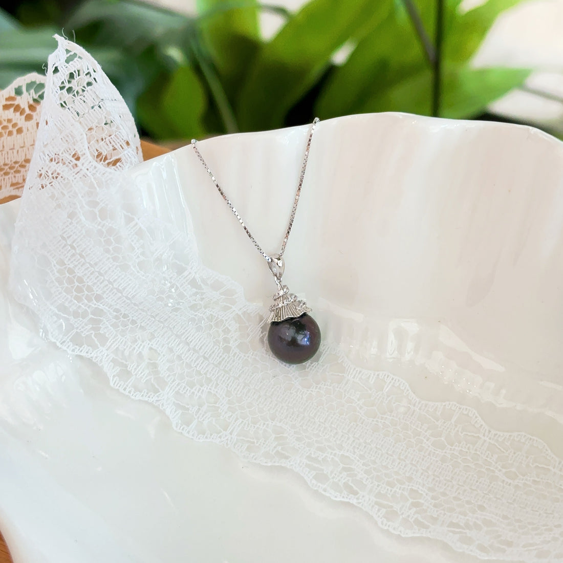 【現貨】925銀+大溪地珍珠吊墜9.6mm【ST304】