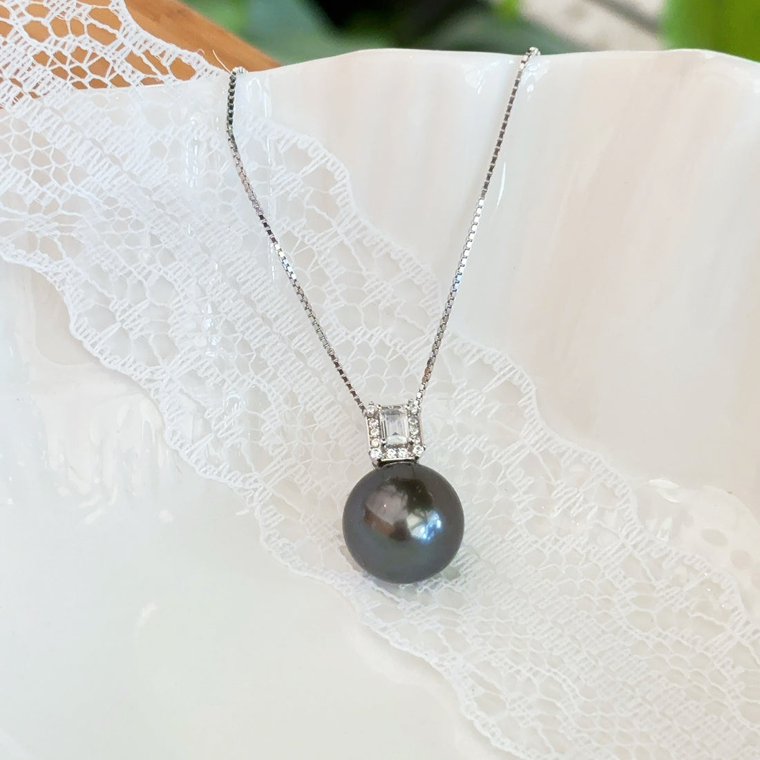 【現貨】925銀+大溪地珍珠吊墜10.9mm【ST306】