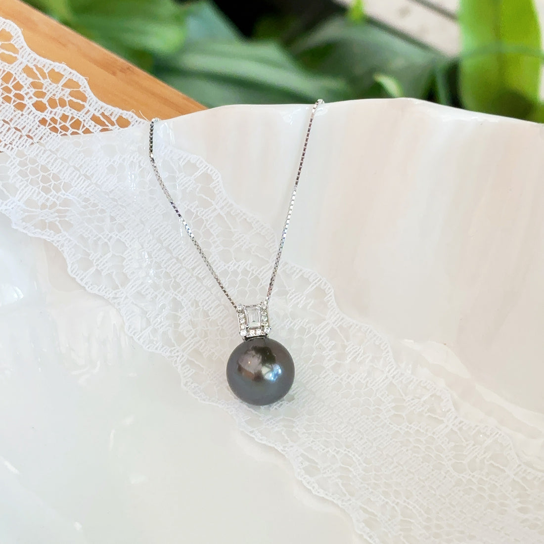 【現貨】925銀+大溪地珍珠吊墜10.9mm【ST306】