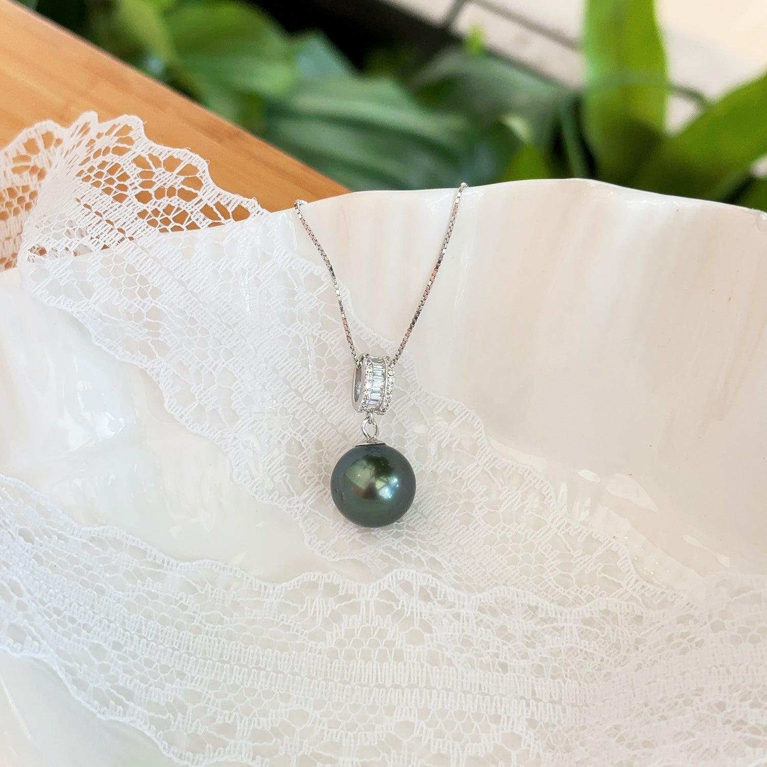 【現貨】925銀+大溪地珍珠吊墜11.3mm【ST307】