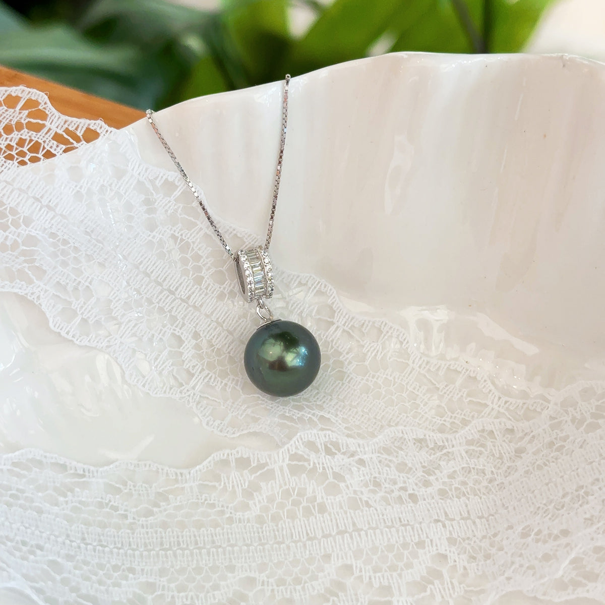 【現貨】925銀+大溪地珍珠吊墜11.3mm【ST307】