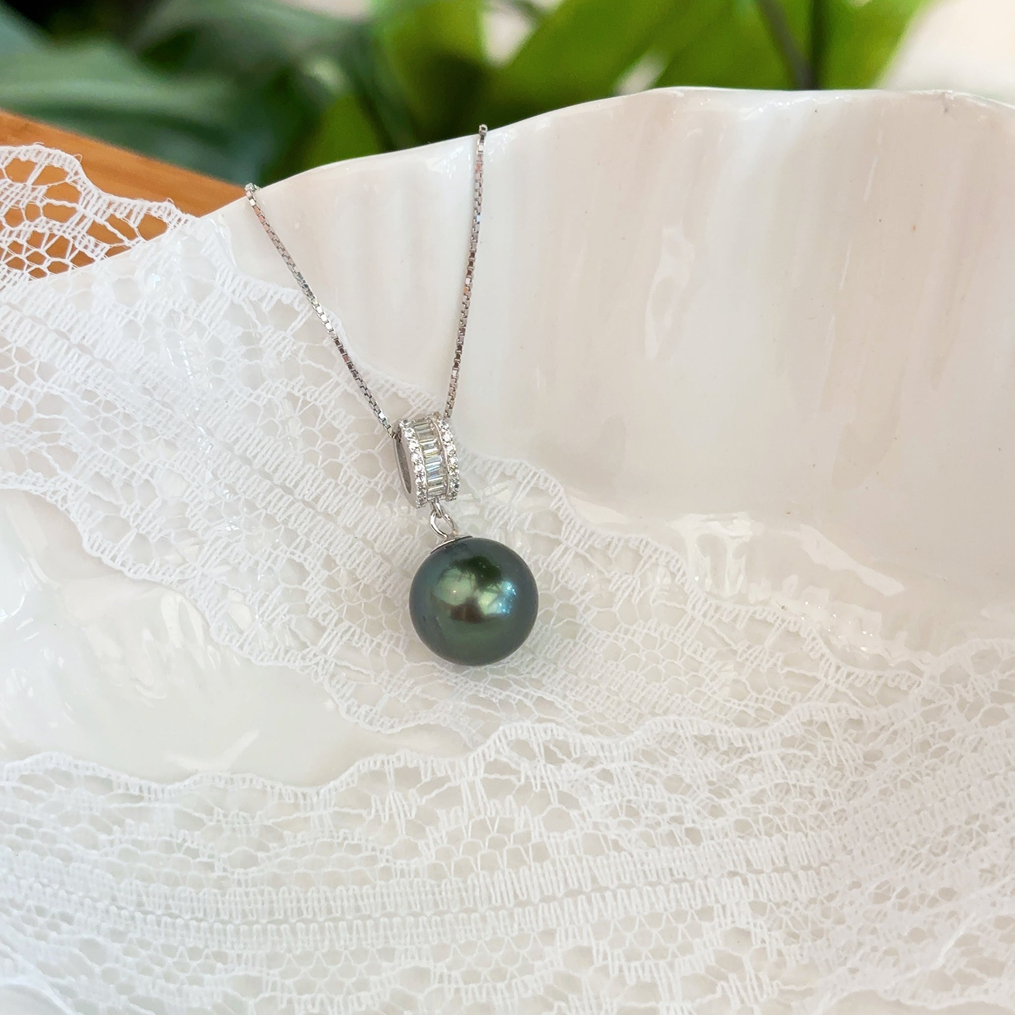 【現貨】925銀+大溪地珍珠吊墜11.3mm【ST307】