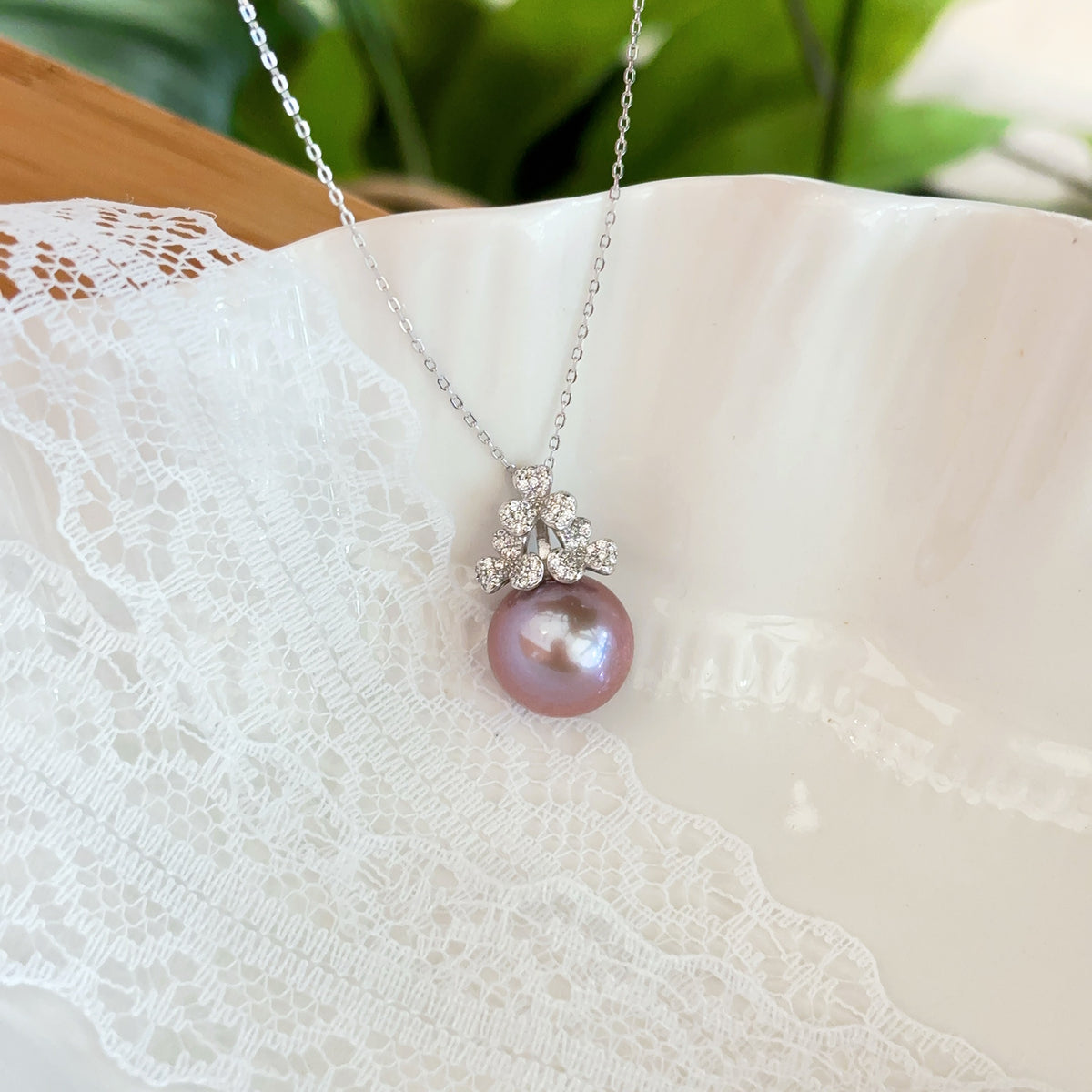 【現貨】925銀+淡水愛迪生吊墜12mm【ST309】