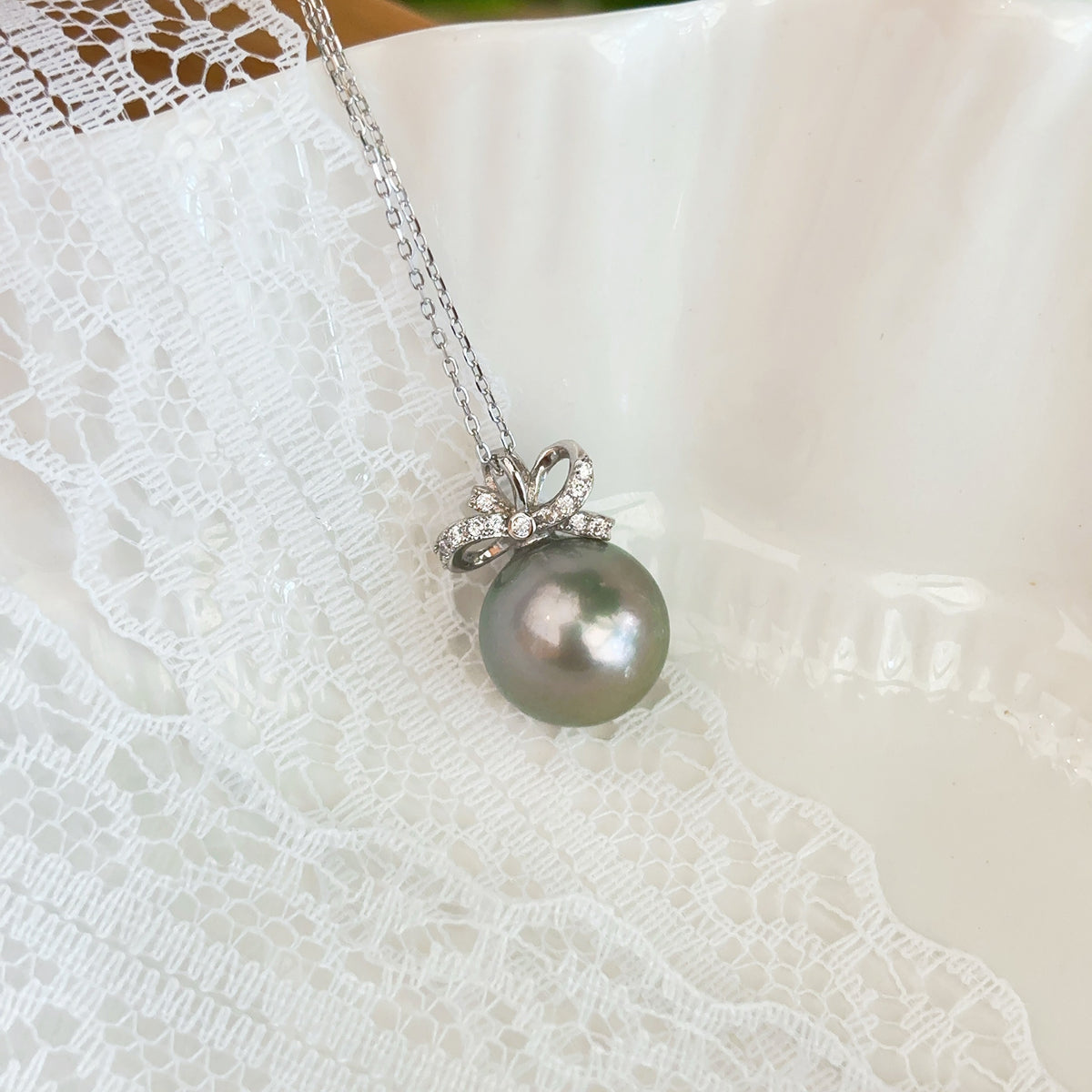 【現貨】925銀+大溪地珍珠吊墜12mm【ST310】