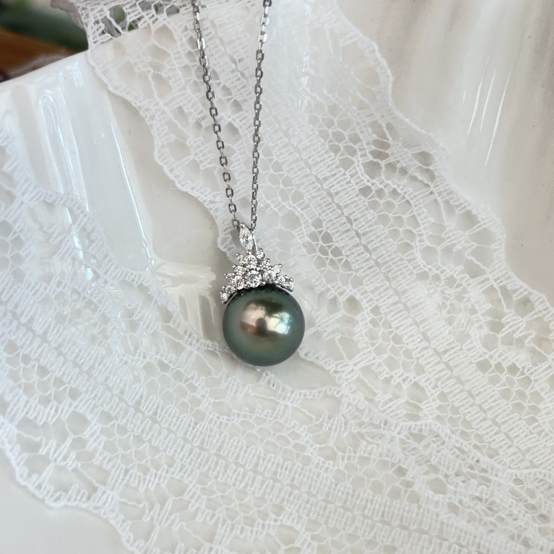 【現貨】925銀+大溪地珍珠吊墜9.8mm【ST311】