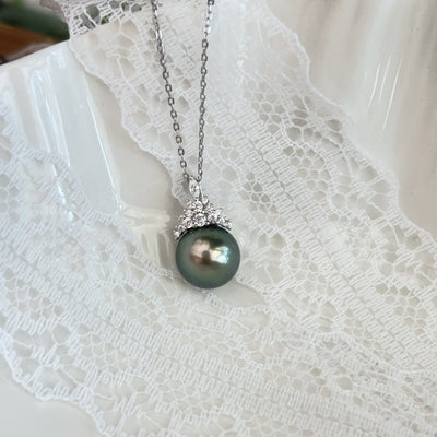 【現貨】925銀+大溪地珍珠吊墜9.8mm【ST311】