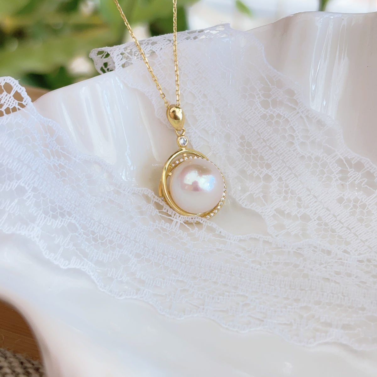 【現貨】925銀+淡水愛迪生吊墜12.3mm【ST312】