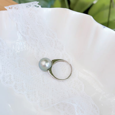 【現貨】925銀+大溪地珍珠戒指11.5mm【ST314】