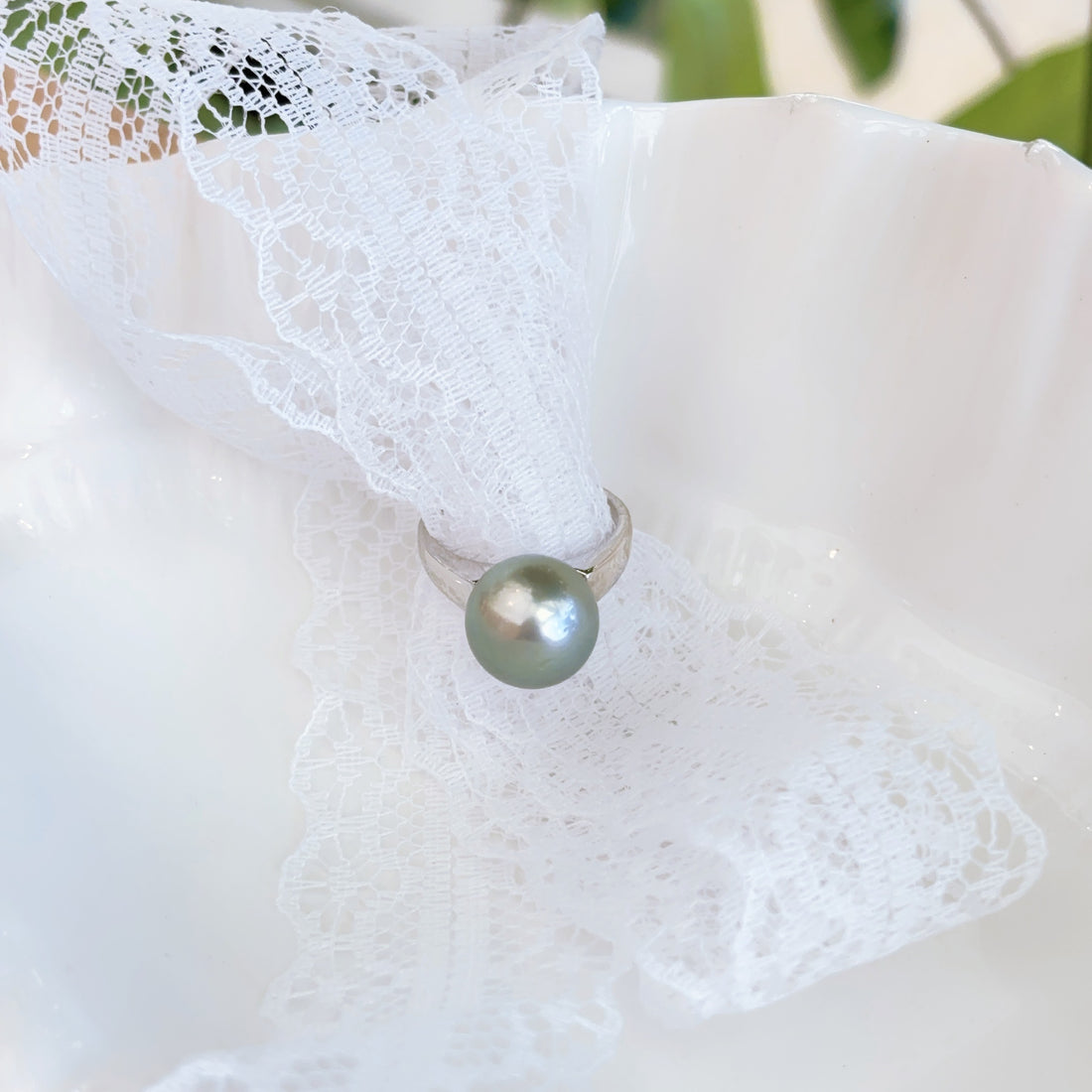 【現貨】925銀+大溪地珍珠戒指11.5mm【ST314】