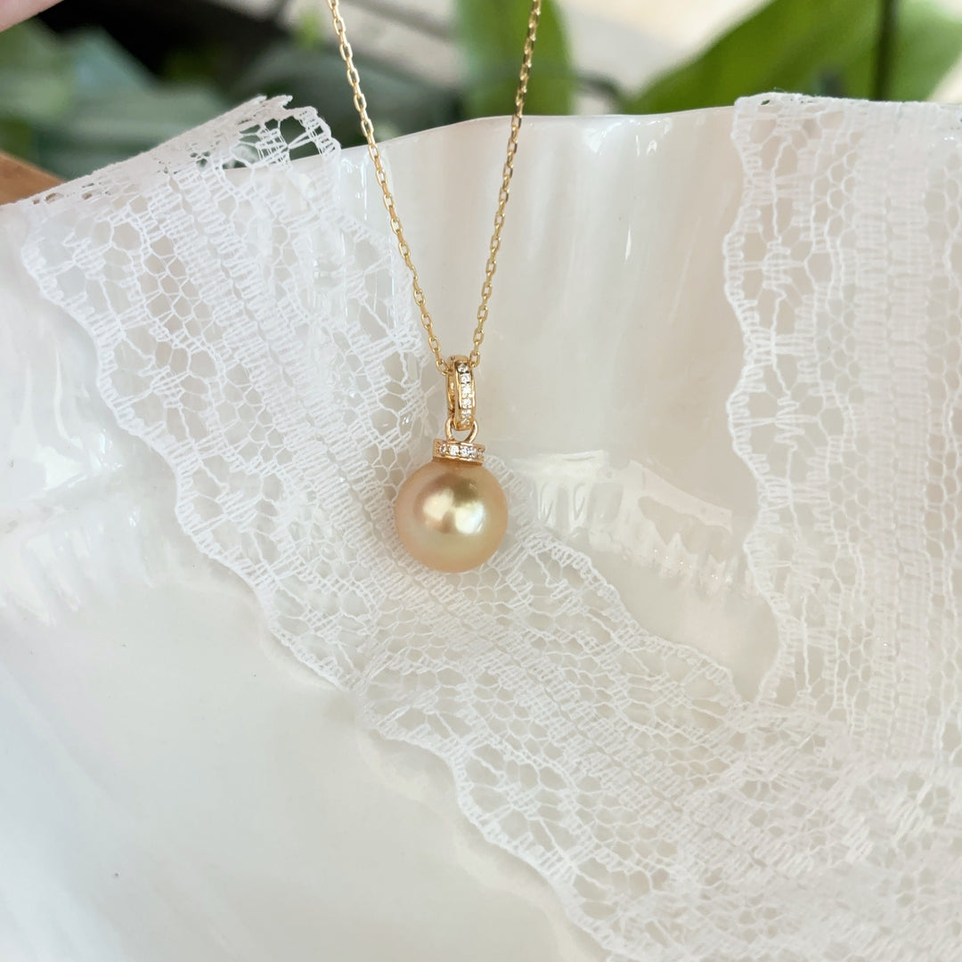 【現貨】925銀+淡水小金珠吊墜9.5mm【ST317】