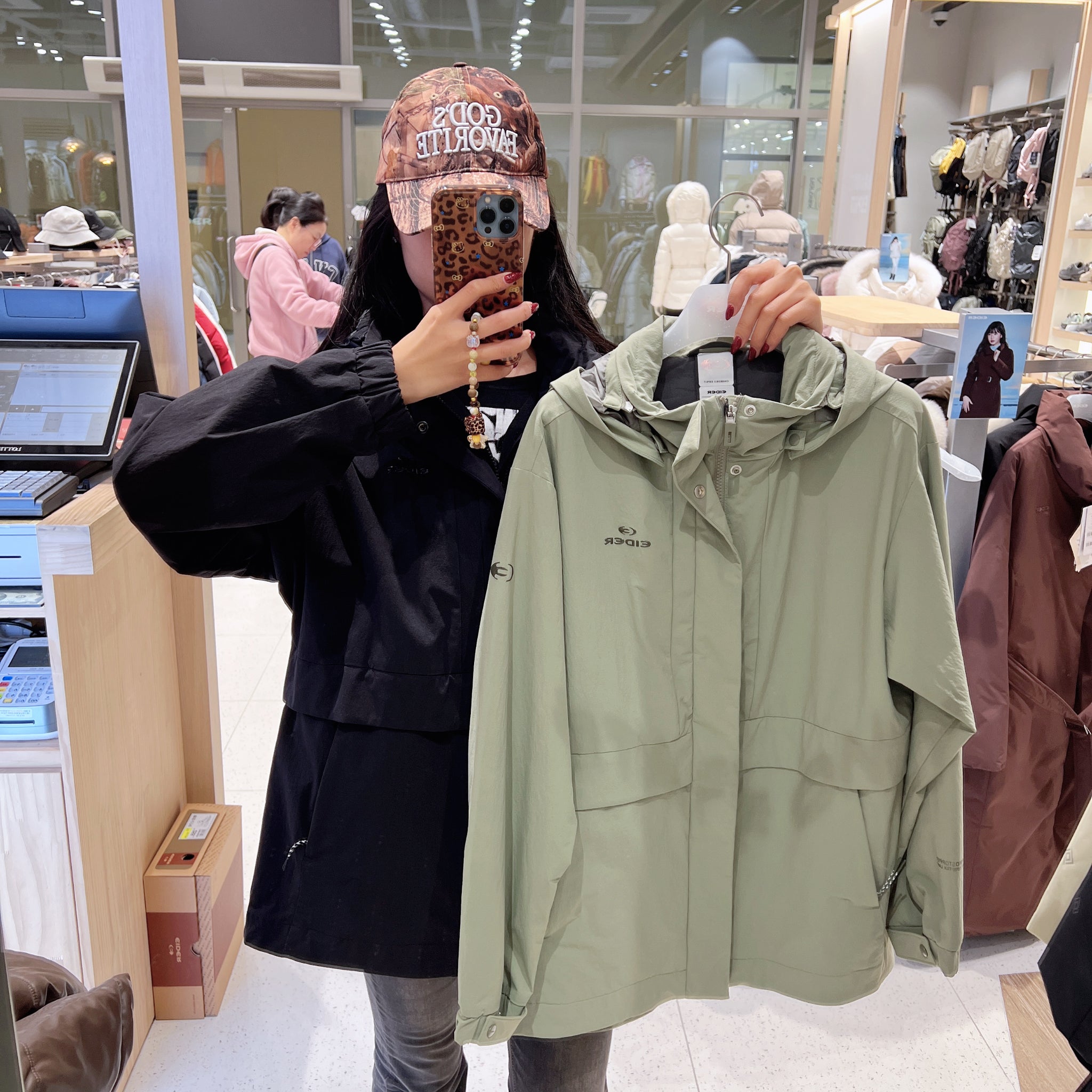 韓國 Eider Women's Windlock Windstopper Long-Length Windbreaker Jacket【ER094】