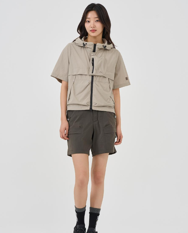 韓國 BBC Rivet Hoodie Short Sleeve Jacket【BC087】