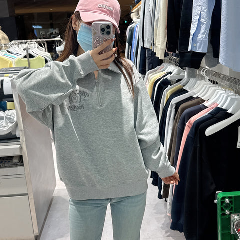 韓國 Markm COLLARED HALF ZIP UP【MA111】