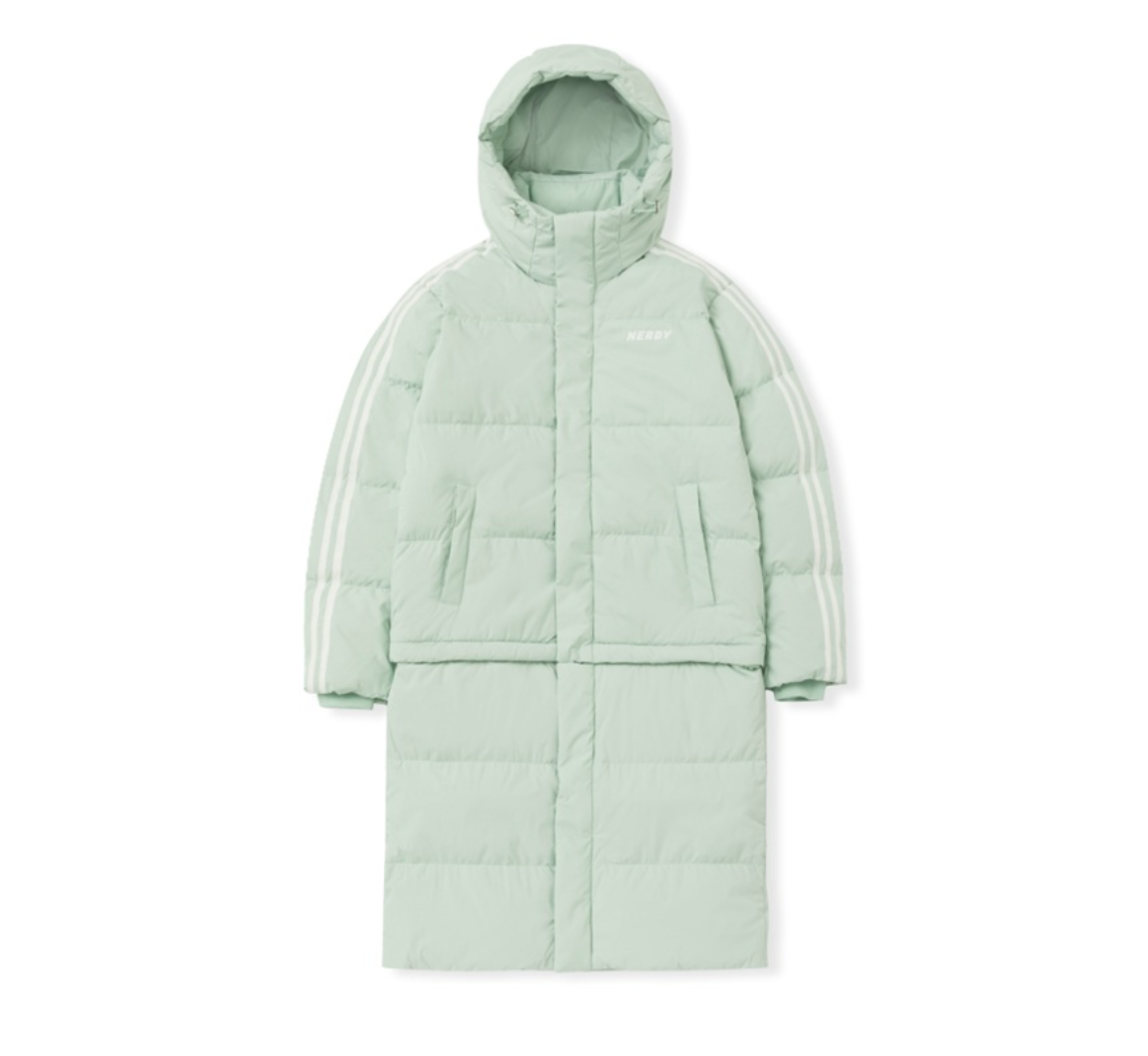 韓國 Nerdy Detachable Hem Long Down Jacket【NY012】