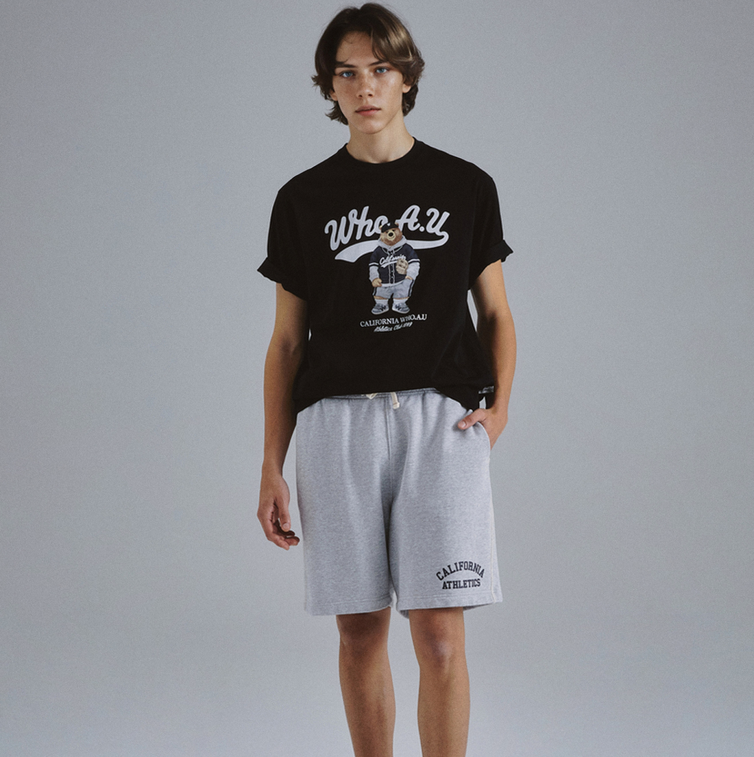 韓國 Who.A.U Steve Photo T-Shirt【WA182】