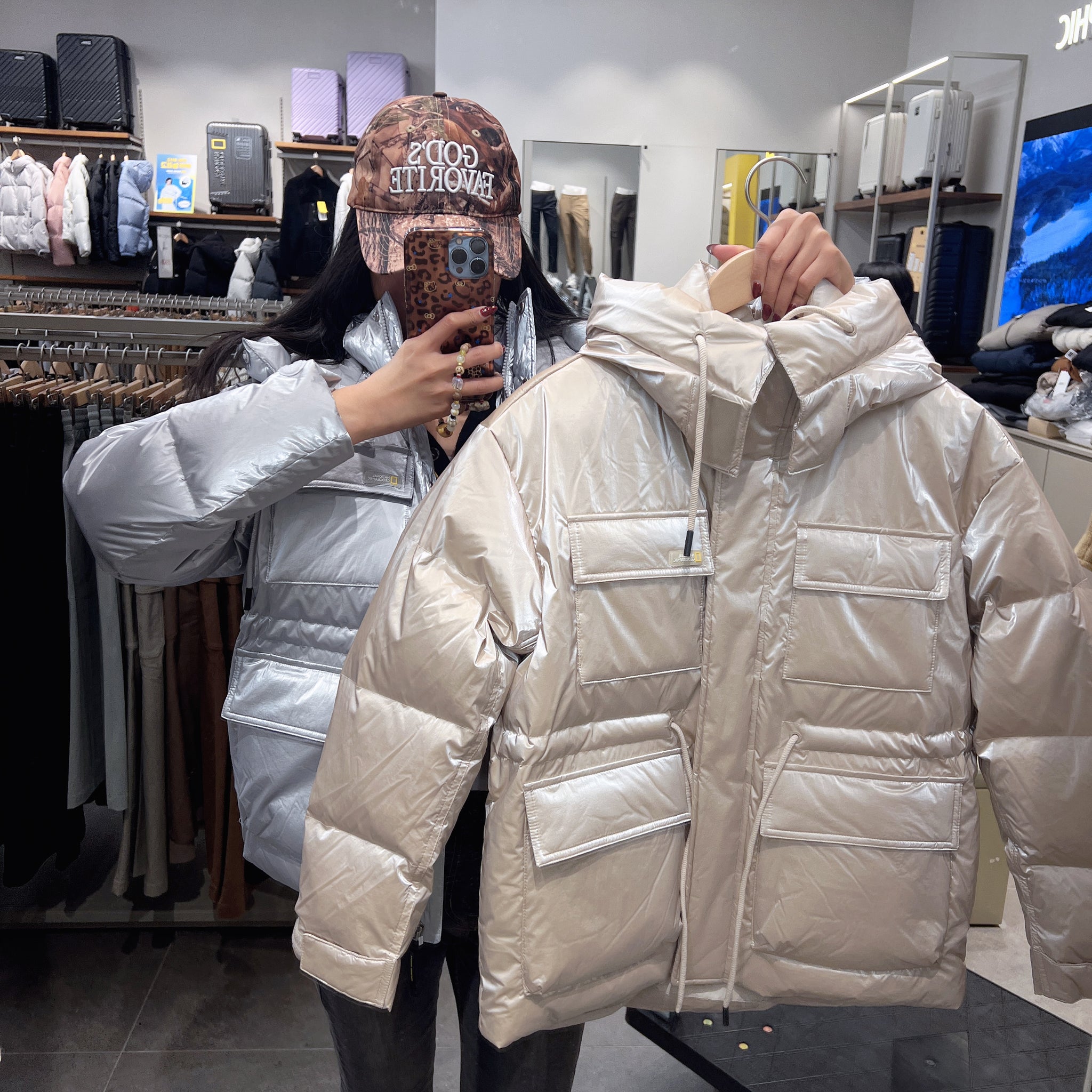 韓國 National Geographic Women's Benetti Mid-Length Down Jumper (鴨絨)【NG219】