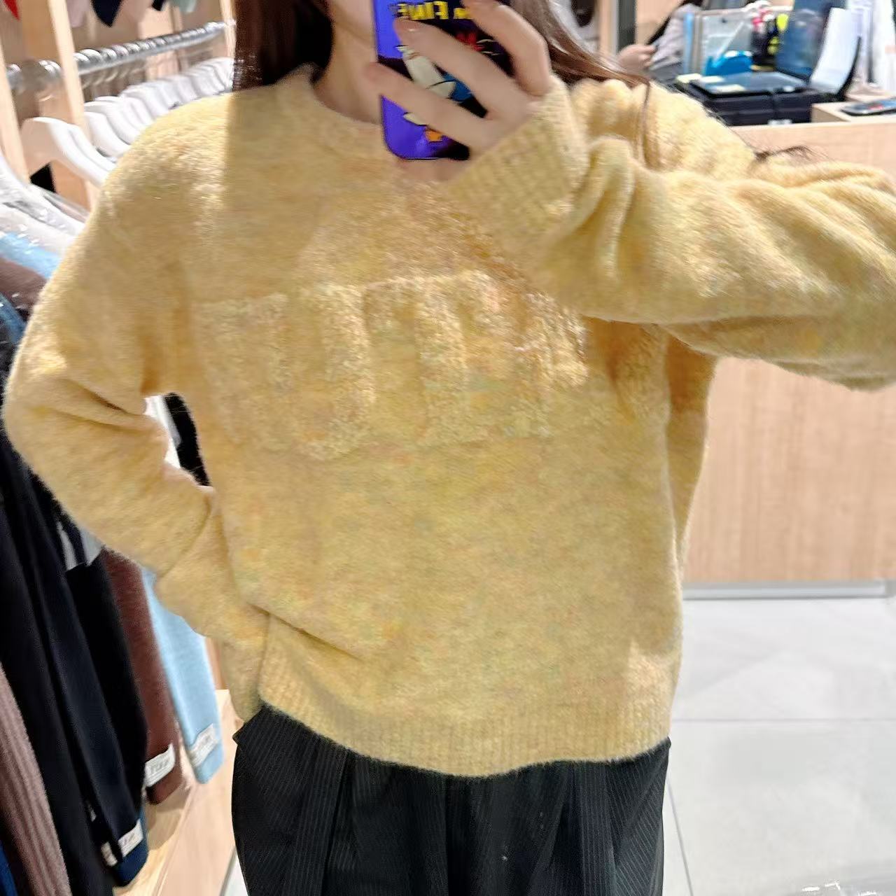 韓國 Satur Fleece Crew Neck Knit【SR176】