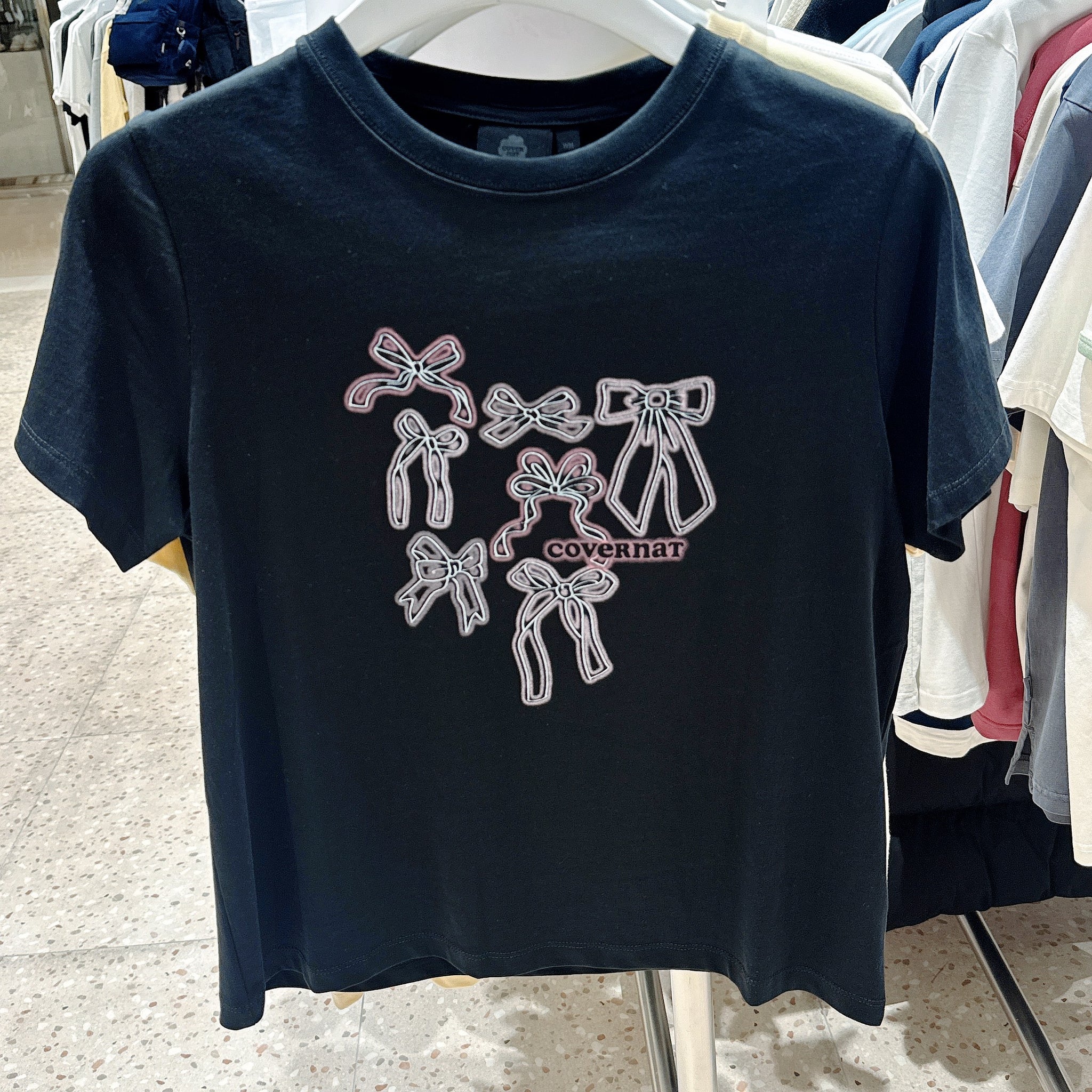 韓國 Covernat Women's Ribbon Graphic T-Shirt【CO052】