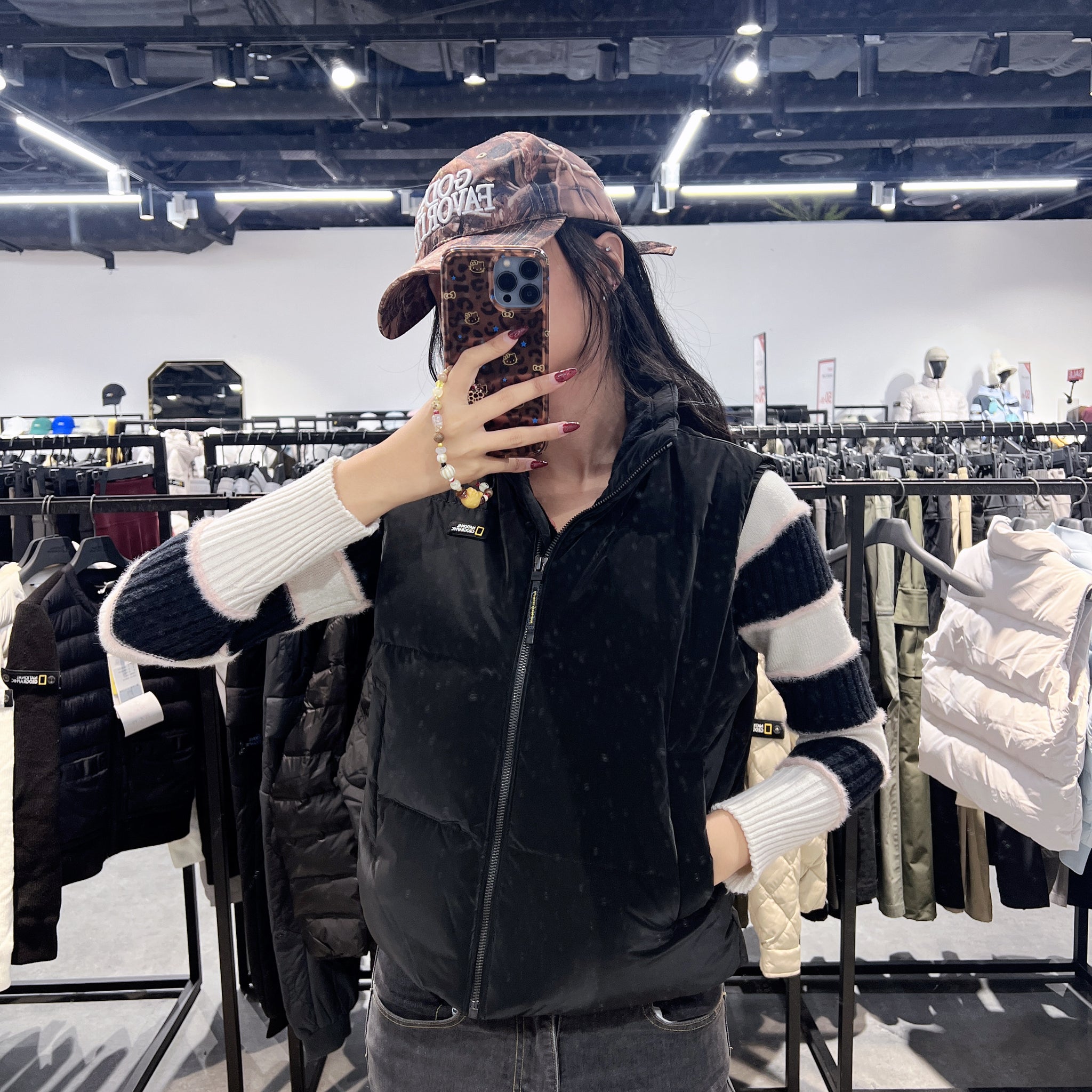 韓國 National Geographic Women's Glaris Crop High-Neck Down Vest (鴨絨)【NG070】