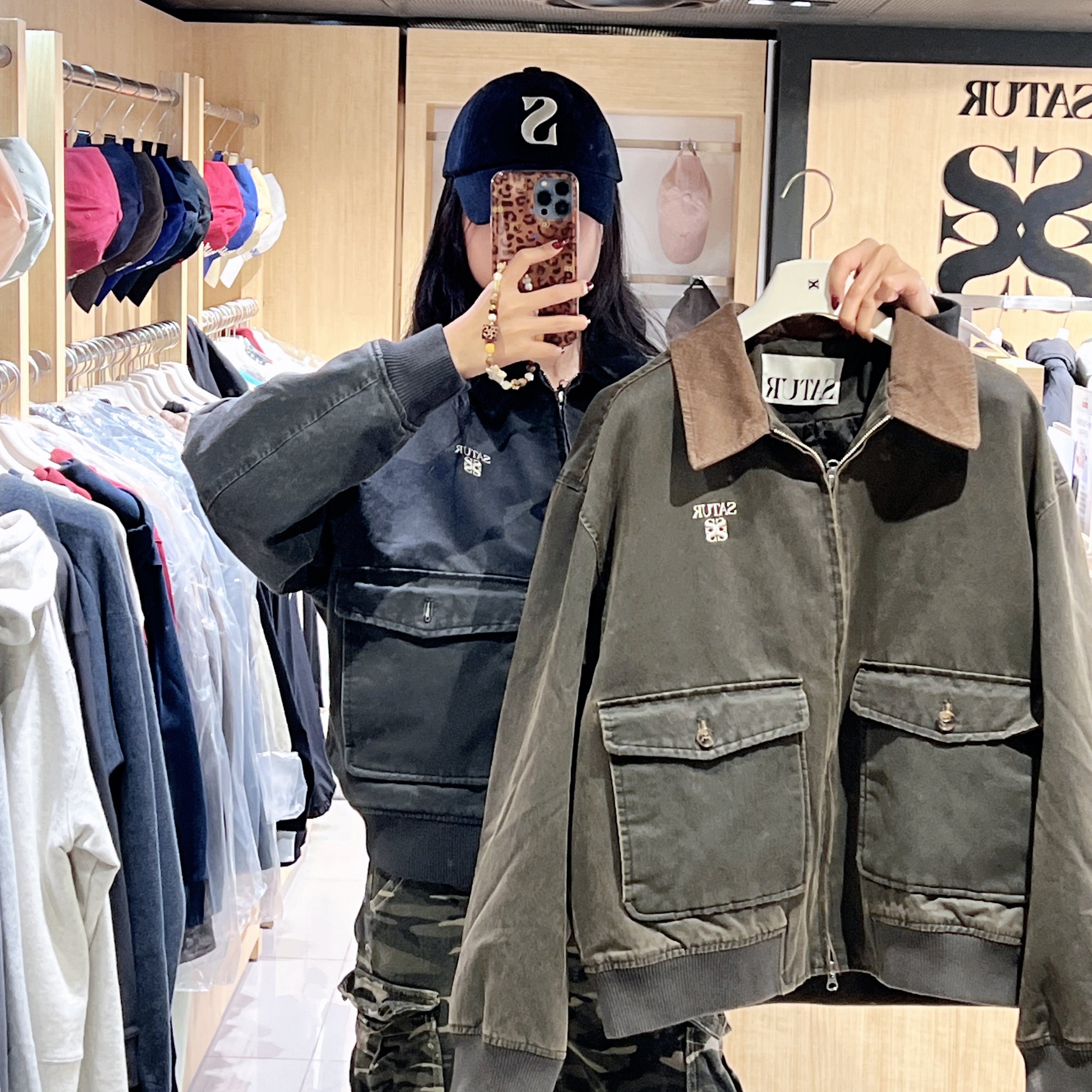 韓國 Satur Marron A-2 Blue Jacket【SR213】