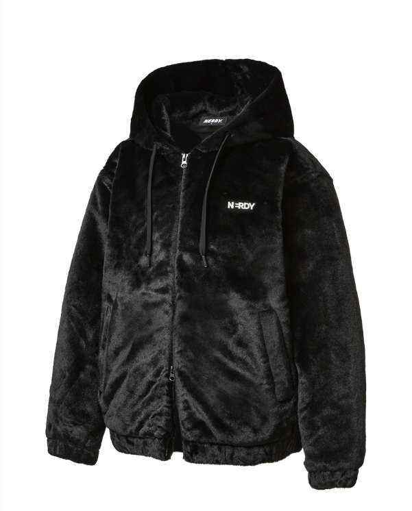韓國 Nerdy ECO FUR HOODIE ZIP-UP【NY217】