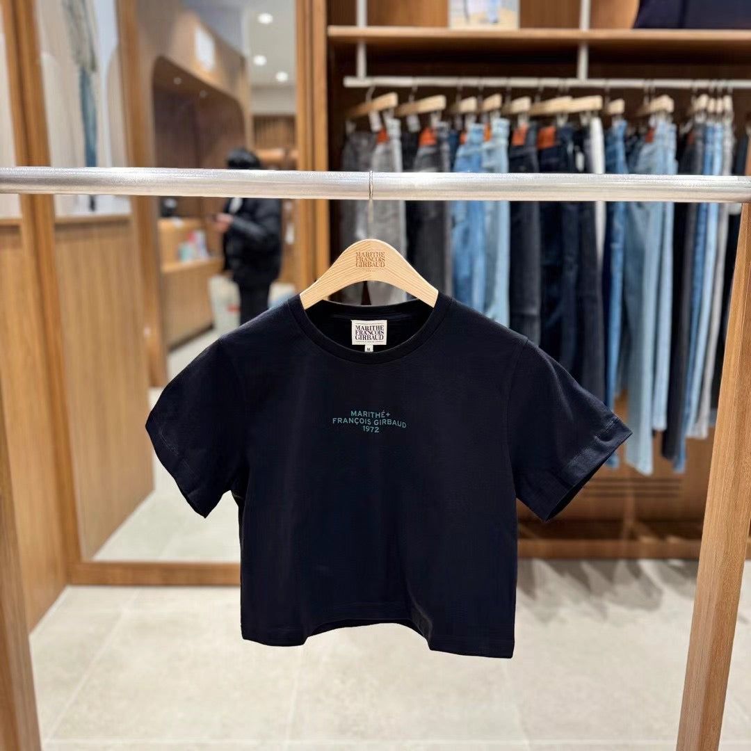 韓國 Marithe Francois Girbaud Women's LETTERING CROP T-SHIRT【MF497】