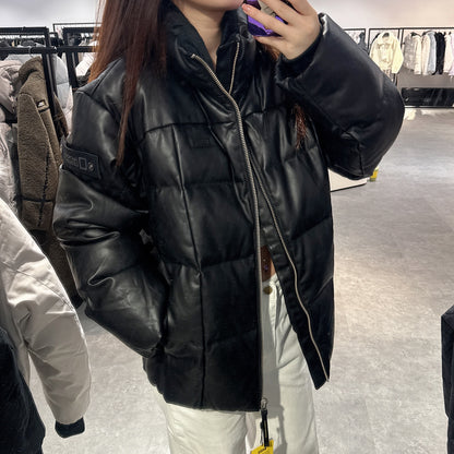 韓國 National Geographic Bubalus Leather Puffer Down Jumper (鴨絨)【NG098】