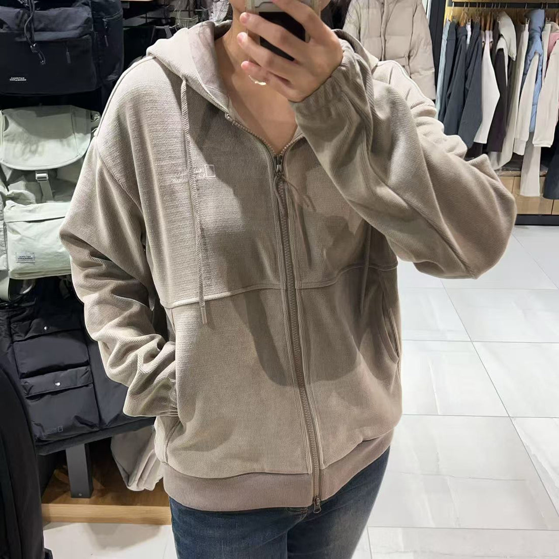 韓國 National Geographic Material Modified Hooded Full Zip-up【NG309】