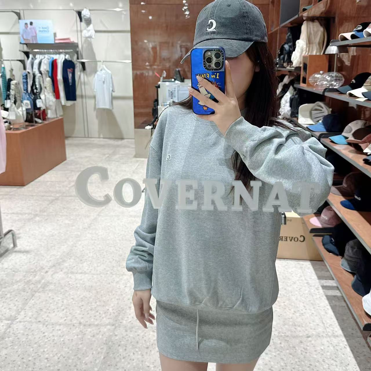 韓國 Covernat Symbol Logo Oxford Washed Ball Cap【CO082】