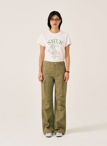 韓國 Satur (W) Capri Citron Drawing Summer Graphic T-Shirt【SR006】