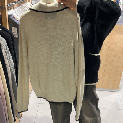韓國 Satur Bluff Raccoon Collar Knit Cardigan【SR165】