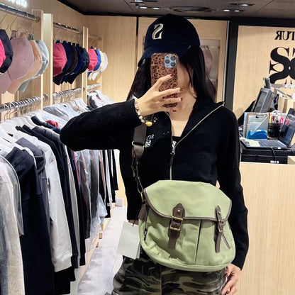 韓國 Satur Classic Canvas Shoulder Bag【SR240】