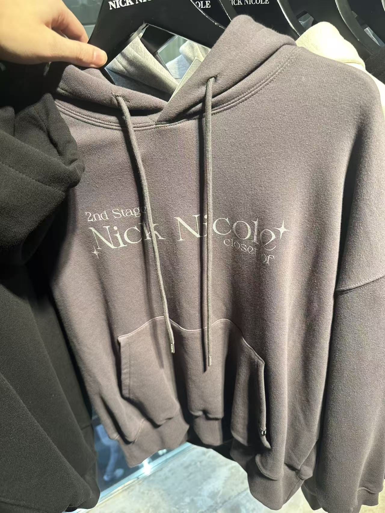 韓國 Nick Nicole Lettering Hoddy Sweatshirt【NK096】