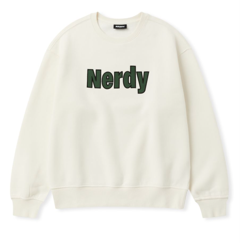 韓國 Nerdy Bold Logo Brushed Sweatshirt【NY046】