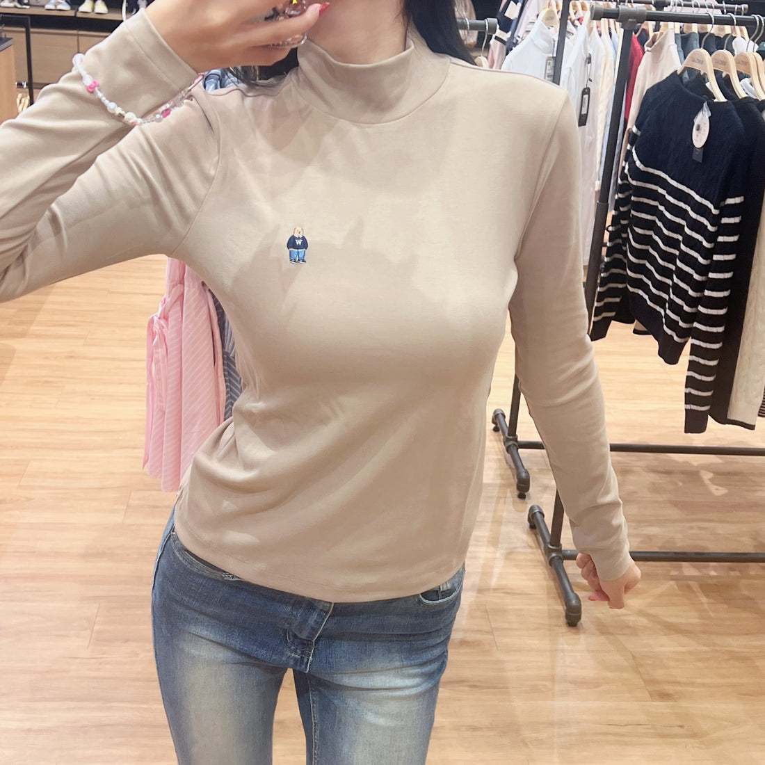 韓國 Who.A.U Steve Turtleneck T-Shirt【WA196】