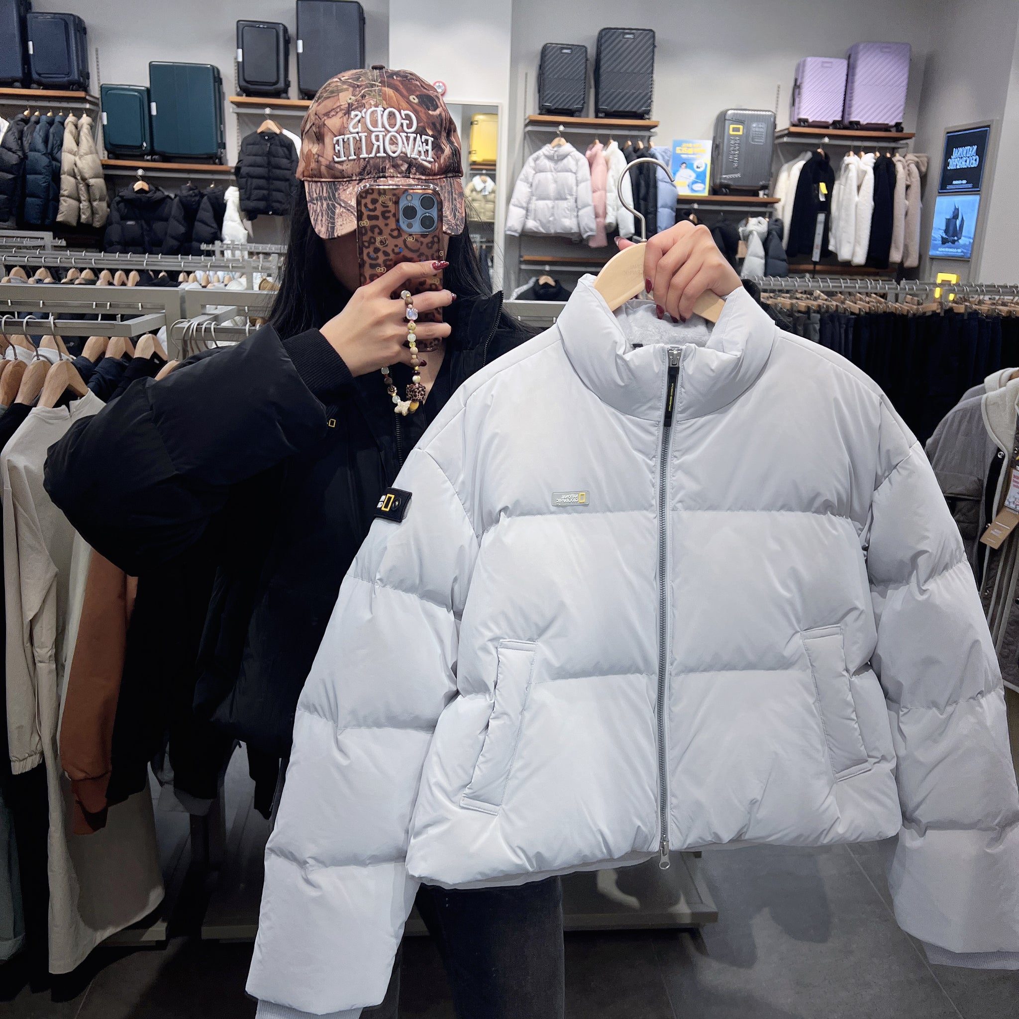 韓國 National Geographic Women's Glaris Crop Duck Down Jumper (鴨絨)【NG227】