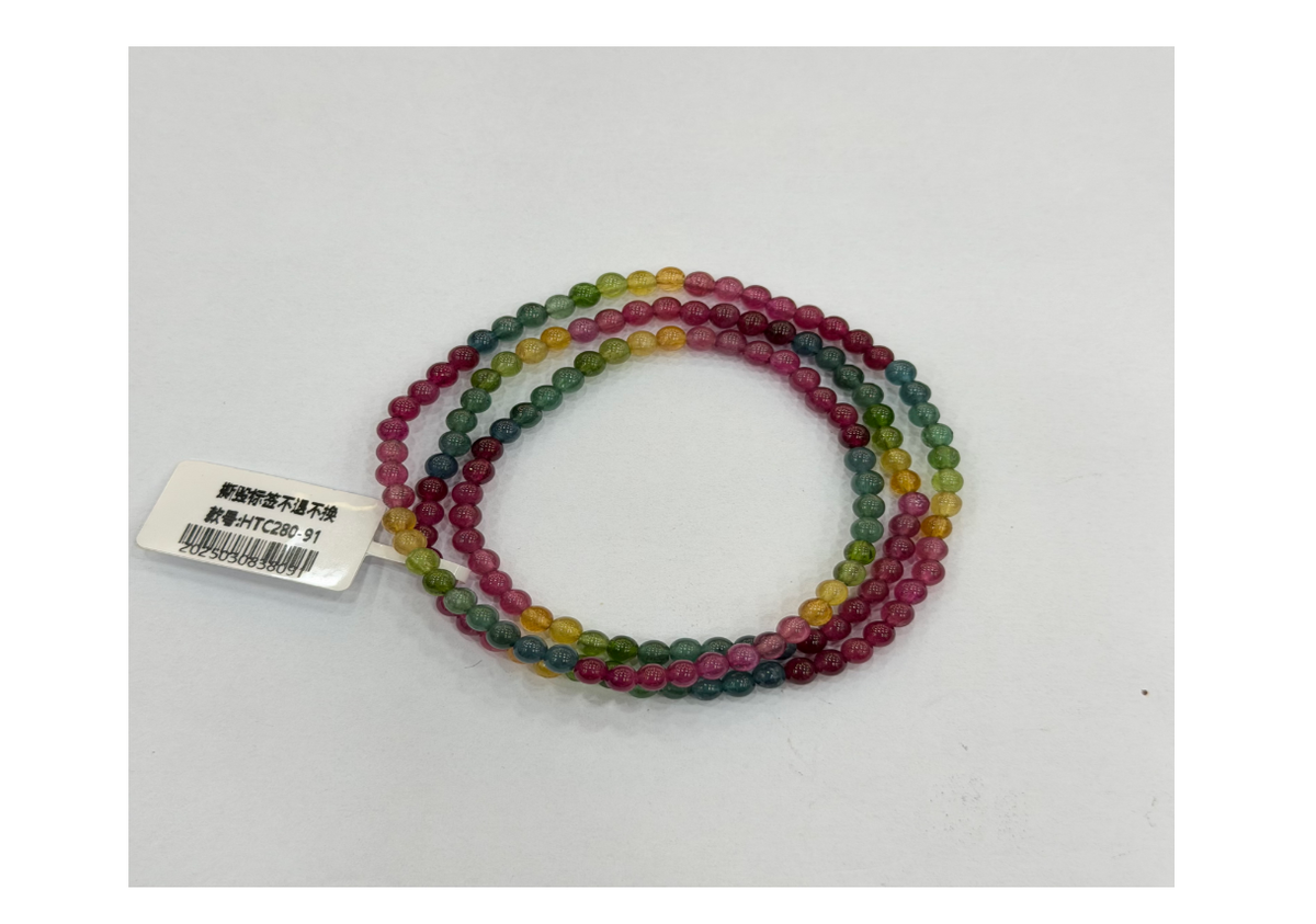 碧璽三圈手串4mm+【SE753】