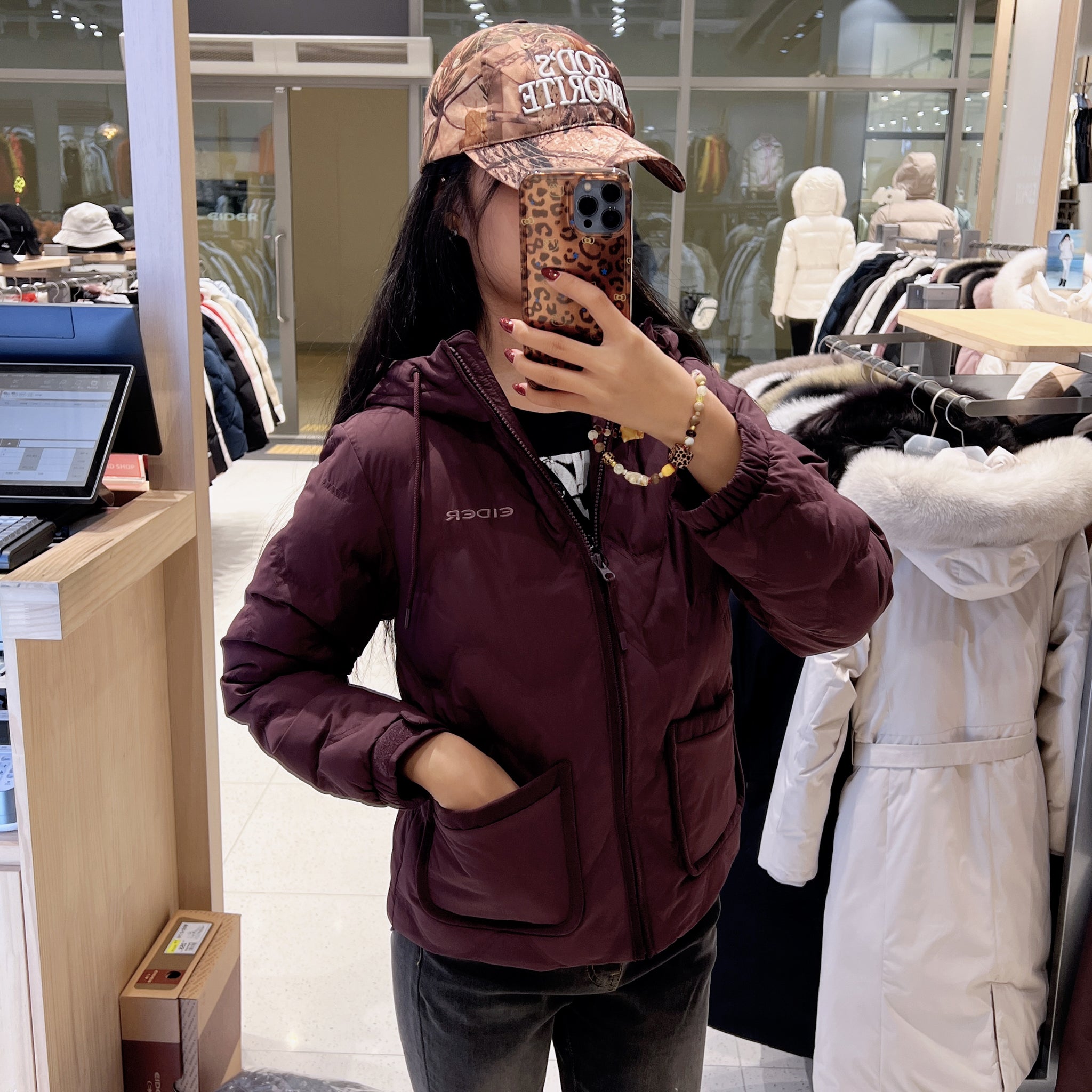 韓國 Eider Women's Slim Hoodie Blend Down Jacket (鵝絨)【ER086】