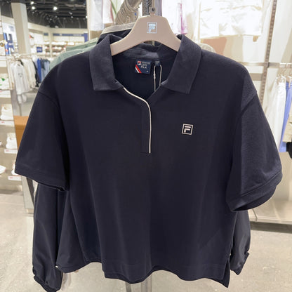 韓國 FILA Cotton Blend Pique Semi Crop Carat凉感面料【FA314】