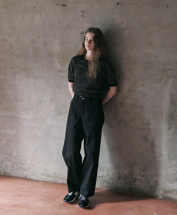 韓國 Markm Women's Striped Collar Knit【MA155】