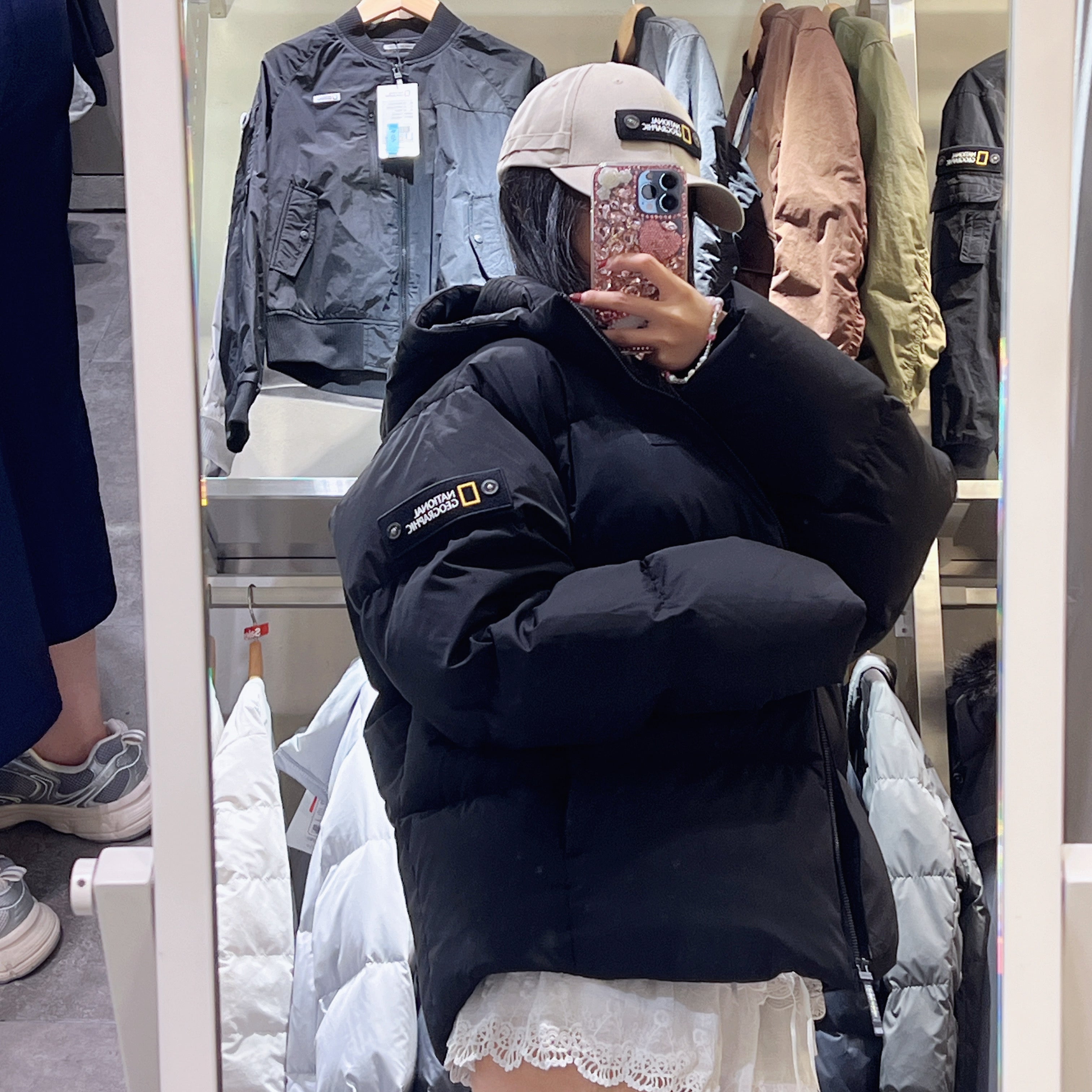 韓國 National Geographic Cayman Short Length Goose Hoodie Down Jumper鵝絨【NG818】