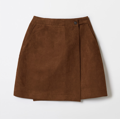 韓國 SPAO Suede Wrap Skirt【SP207】