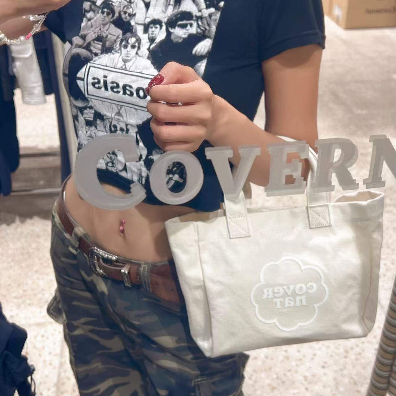 韓國 Covernat Cloverheart Canvas Mini Tote Bag【CO007】