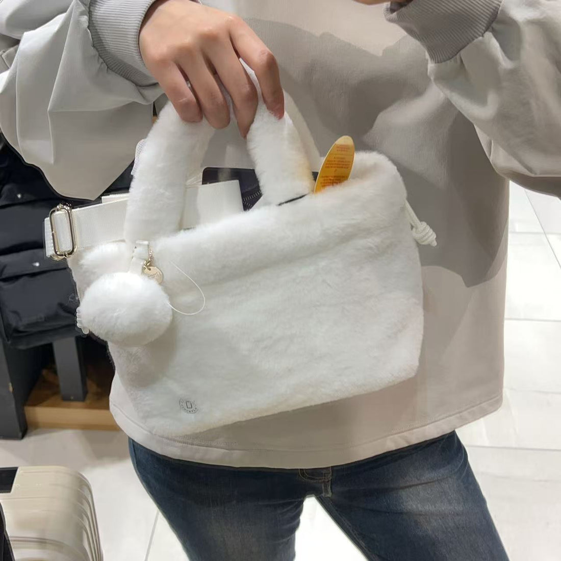 韓國 National Geographic Fur Bucket Bag【NG318】