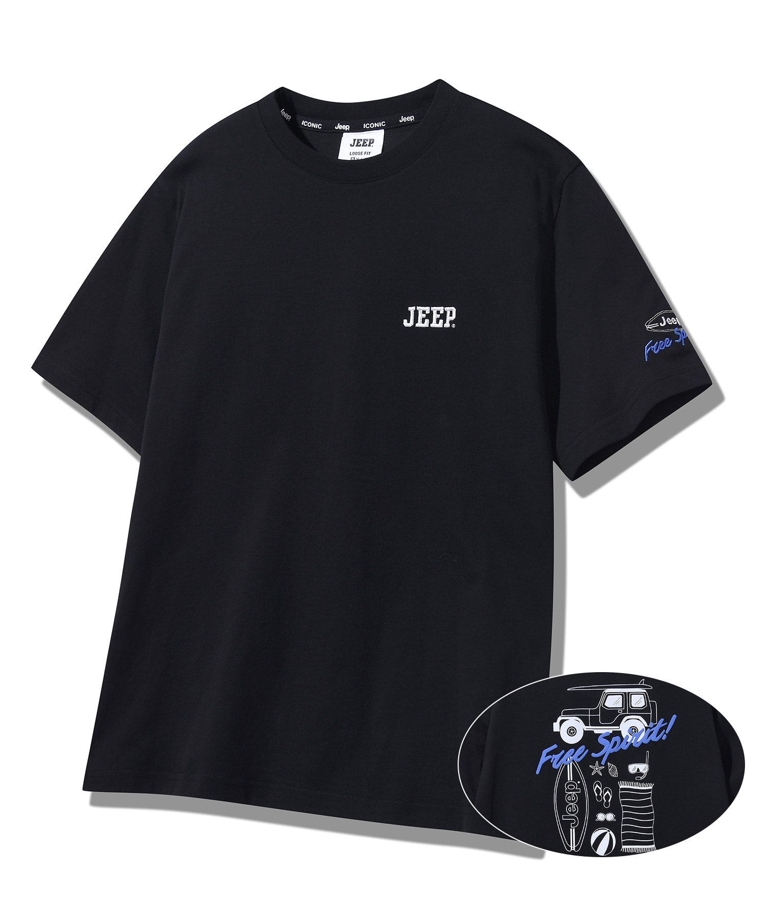 韓國 Jeep FREE SPIRIT Loose Fit Short Sleeve T-Shirt【JP036】