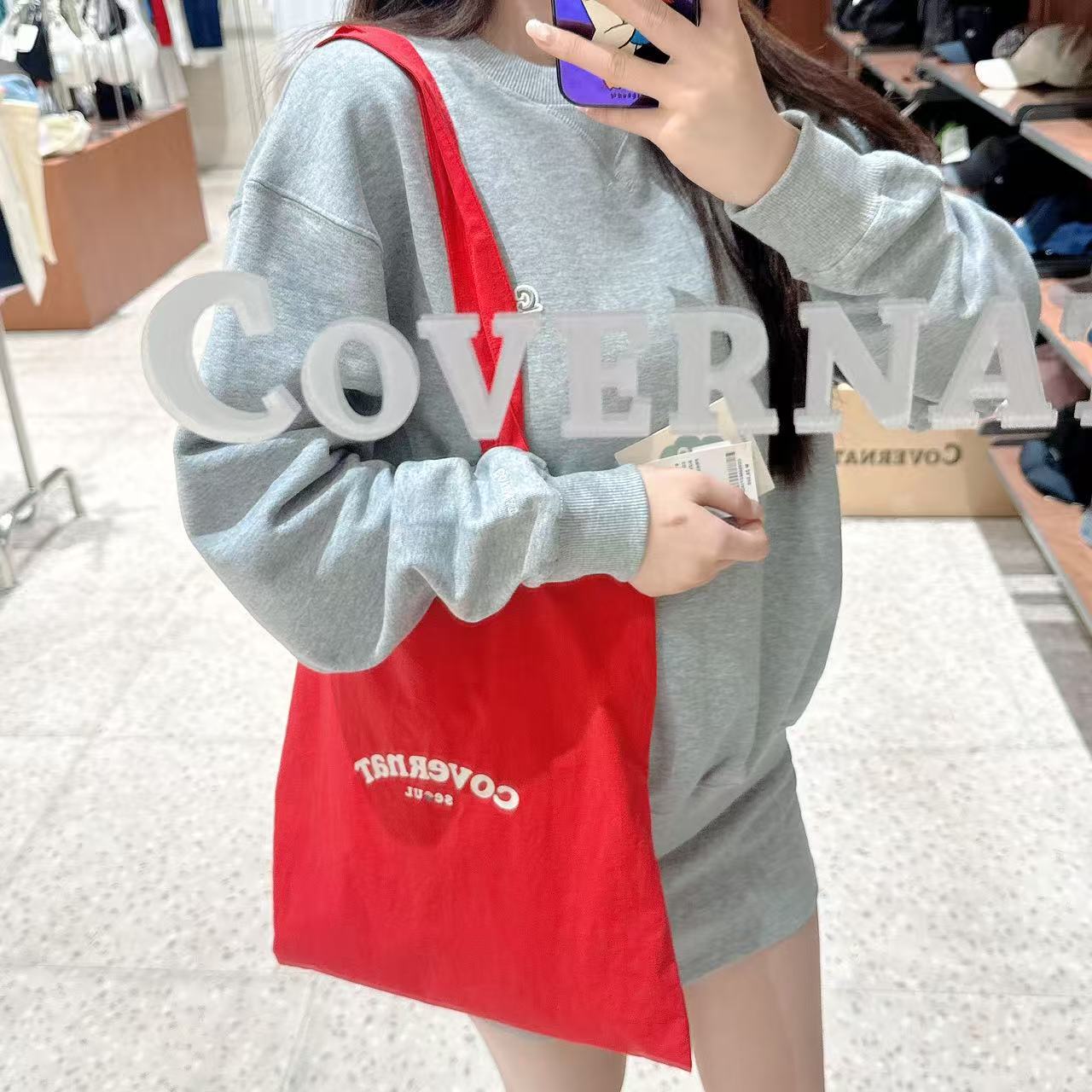 韓國 Covernat Clover Heart Cooper Logo Seoul Eco Bag【CO091】