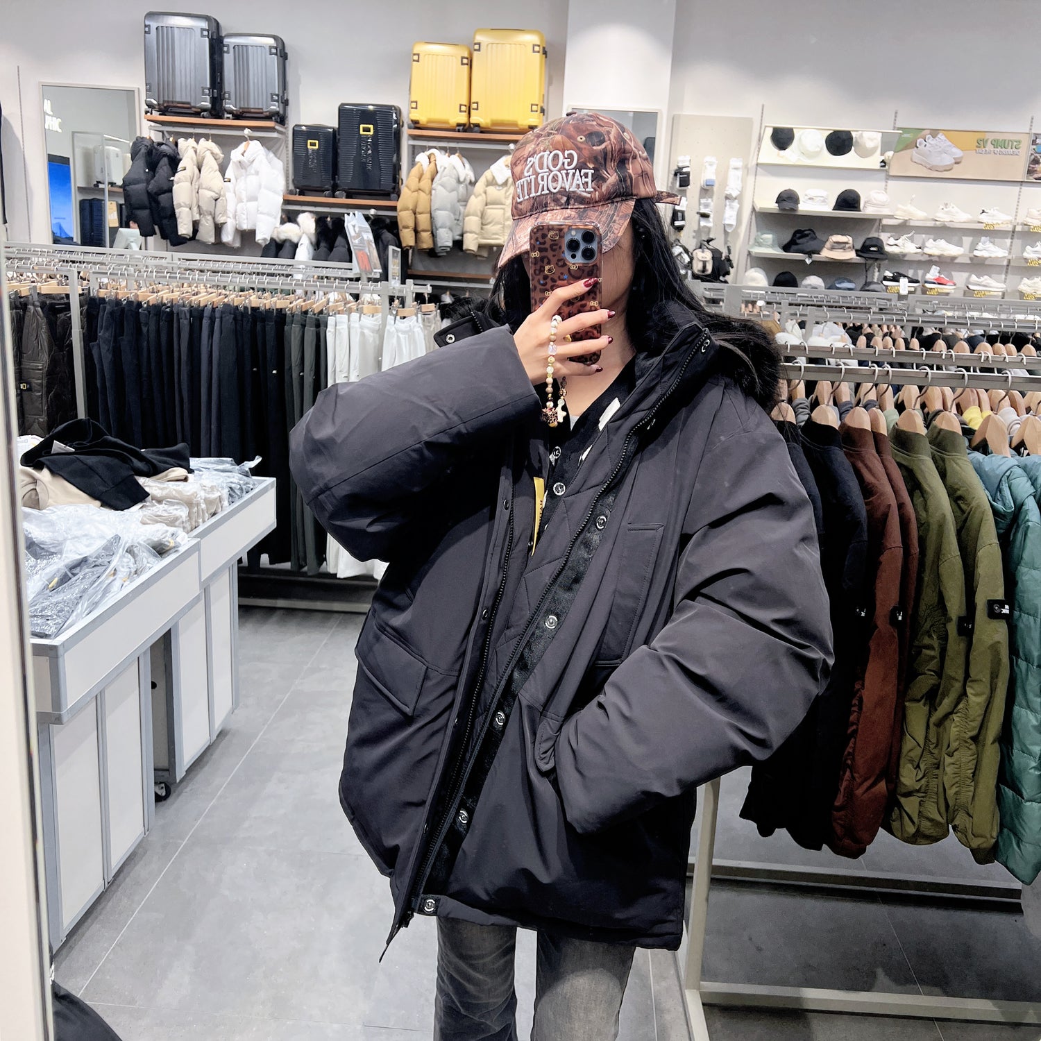 韓國 National Geographic Beluga Fur Trimmed Mid-Length Goose Down Hoodie (鵝絨)【NG200】