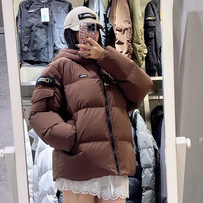韓國 National Geographic Golden Mall Short Length Goose Hoodie Down Jumper鵝絨【NG819】