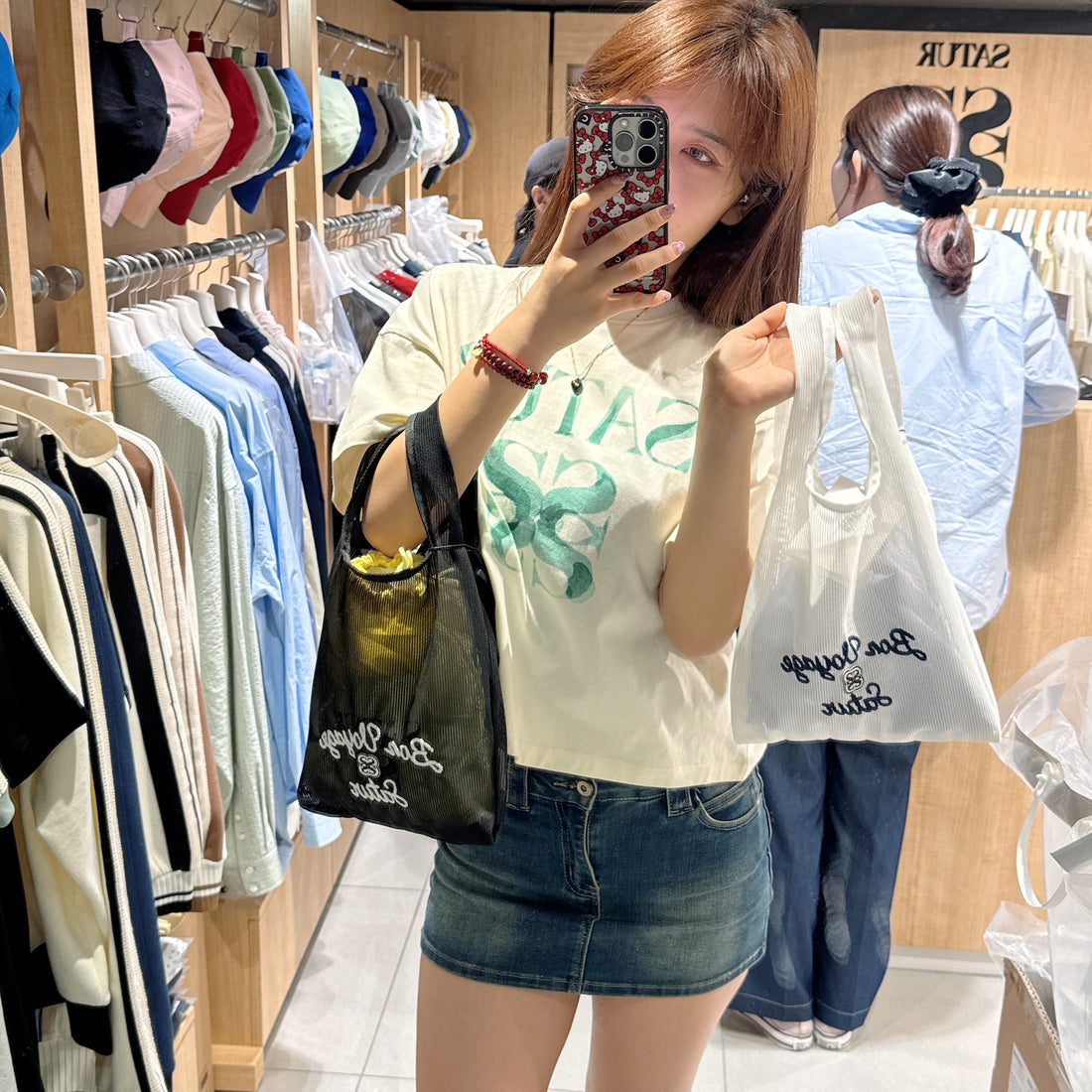 韓國 Satur Bon Voyage Small Mesh Bag【SR116】
